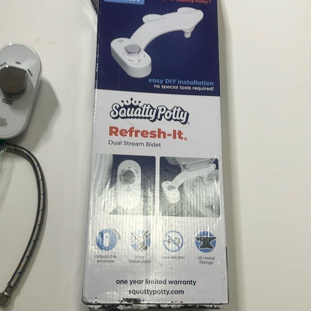 SQUATTY POTTY REFRESH IT DUAL‎ STREAM FRESH WATER BIGET TOILET SEET ATTACHMENT.